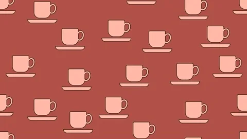 Simple video animation of cups Stock Footage 220071953