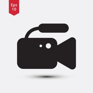 Simple Video Camera Sign. Vector Illustrated Symbol 库存插图