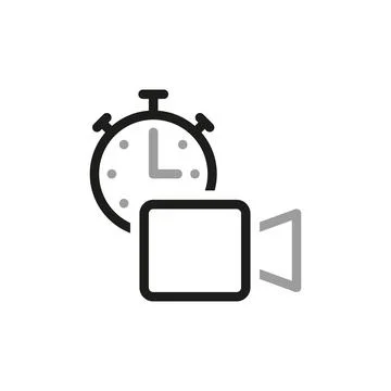 Simple Video Conference Interface Related Vector Line Icons. Contains such Ic Stock Illustration