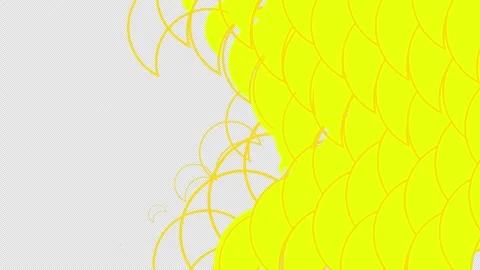 A simple video transition with yellow crescent moons on a black screen. Stock Footage 263988924