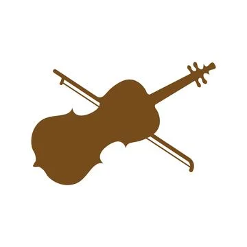 Simple violin flat Stock Illustration