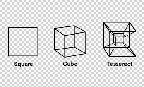 Simple visual comparison showing the evolution of geometric shapes Stock Illustration