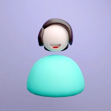 Simple visualization of 3d person icons. 3D rendering Stock Illustration