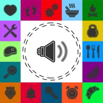 Simple Volume Vector Icon Stock Illustration