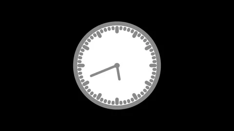 Simple wall clock with hour hands and minutes hand Stock Footage 336884884
