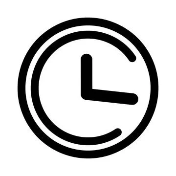 Simple wall clock icon. Time icon. Vector. Stock Illustration