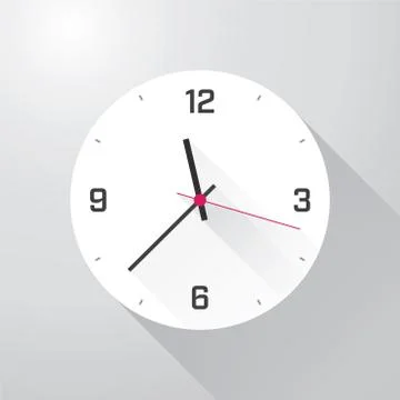 Simple wall clock Stock Illustration