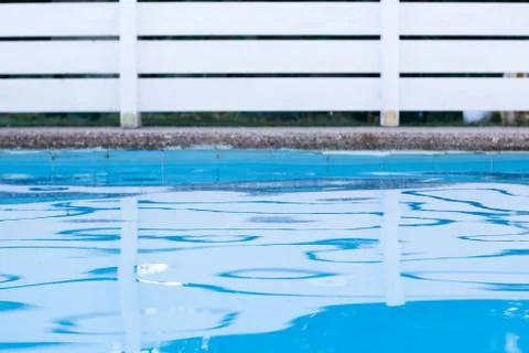Simple wallpaper pattern view yard outdoor space swimming pool blue water  Stock Photos