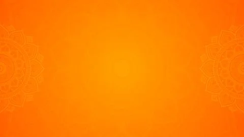 Simple Warm Ornamental Subtle Mandala Horizontal Background in Orange Hue Stock Illustration