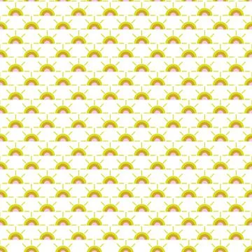 A simple warm sunshine seamless vector pattern Stock Illustration