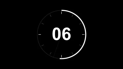 Simple watch with a minimalist analog dial showing time on a neutral backgrou Video stock 345897741