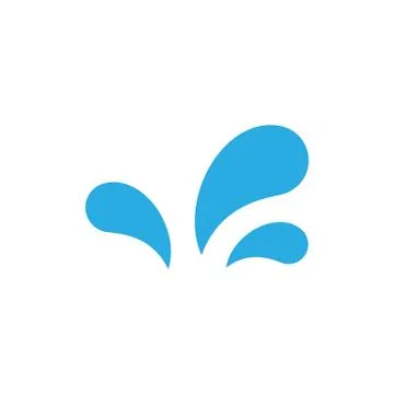 Simple water splash unique logo vector Stock Illustration