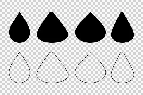 Simple waterdrop silhouette vector, waterdrop line art icon design 스톡 일러스트