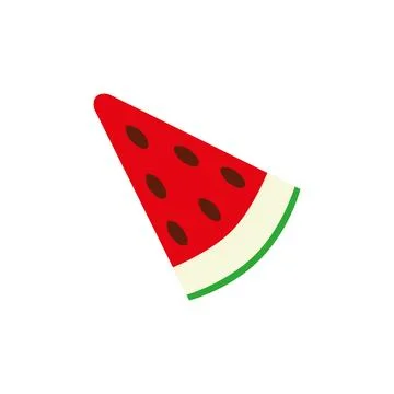 Simple watermelon slice icon. Vector. Stock Illustration