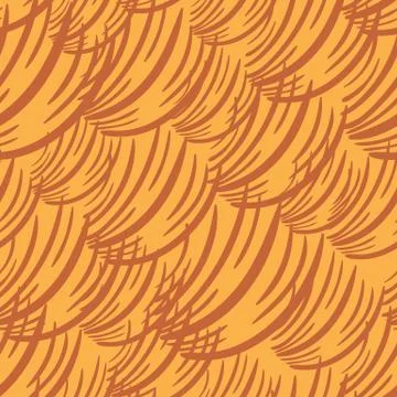 Simple Wave Orange Pattern Stock Illustration