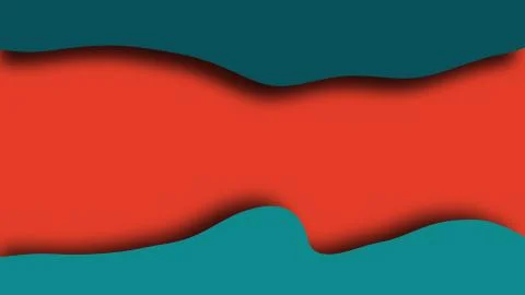 Simple waves colored shapes with layers, 3d render modern creative, computer Stock Illustration