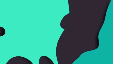 Simple waves colored shapes with layers, 3d render modern creative, computer Illustrazione stock