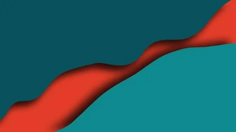 Simple waves colored shapes with layers, 3d render modern creative, comput... Stock Photos