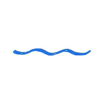 Simple Wavy Line Abstract Element Hand Drawn In A Doodle Vector Illustration イラスト素材
