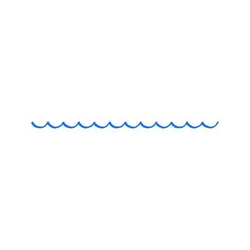 A simple wavy line, a hand drawn vector illustration. Abstract doodle divider Stock Illustration