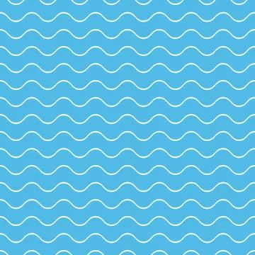 Simple wavy pattern - seamless. Illustrazione stock