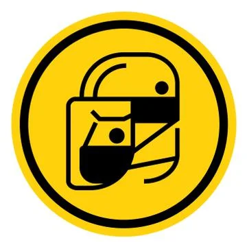 Simple wear protective Face shield icons for your design Stock Illustration