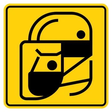 Simple wear protective Face shield icons for your design Stock Illustration