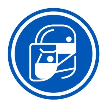 Simple wear protective Face shield icons for your design Stock Illustration