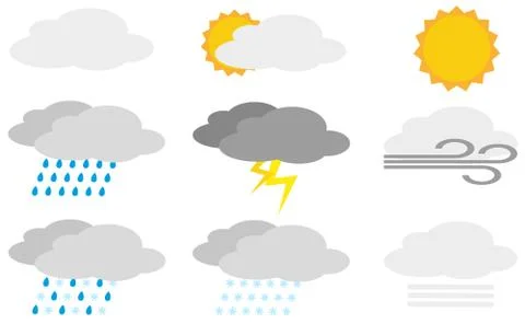 Simple weater icon set イラスト素材