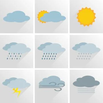 Simple weather icon set Stock-Illustration
