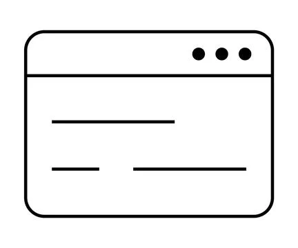 Simple Web Browser Window with Minimal Design Ideal for Digital and Technol.. Stock-Illustration