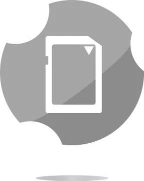 Simple web icon. compact memory card button イラスト素材