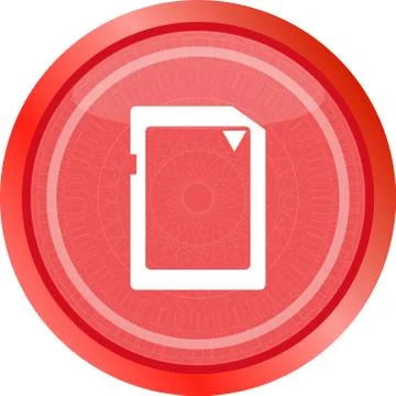 Simple web icon. compact memory card button Stock Illustration