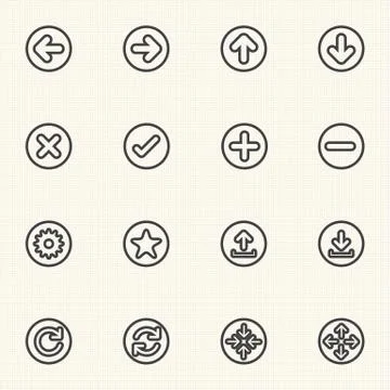 Simple Web icon sets. Line icons. Stock Illustration