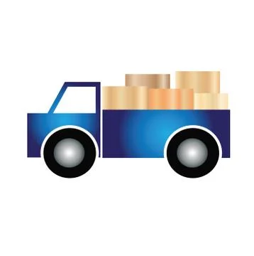 Simple web icon in truck Stock Illustration