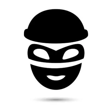 Simple web icon in vector. Thief icon Illustrazione stock