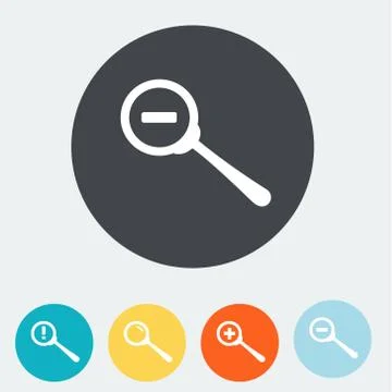 Simple web icon in vector. Zoom out icon. Flat design. 스톡 일러스트