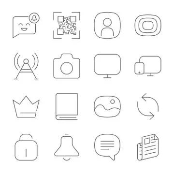 Simple web icons set. Universal web icon to use in web and mobile UI, set of  스톡 일러스트