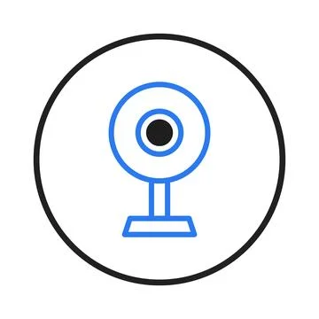Simple webcam device icon illustration for visual communication technology .. Stock Illustration