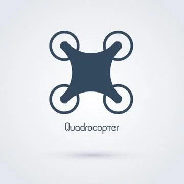 Simple website icon in vector: quadro copter Stock Illustration