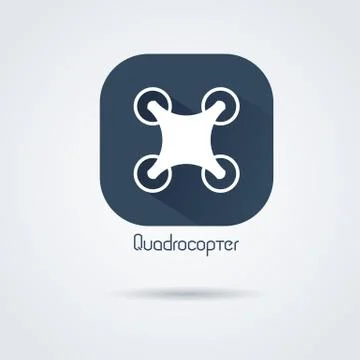 Simple website icon in vector: quadro copter Stock Illustration