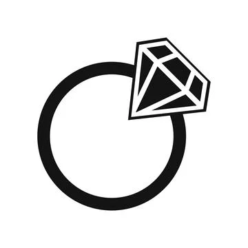 Simple wedding ring Stock Illustration