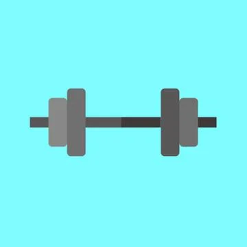 Simple Weightlifting Barbell Vector Illustration Graphic Stock Illustration