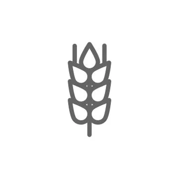 Simple wheat ear and grain line icon. Symbol and sign illustration design Stock-Illustration
