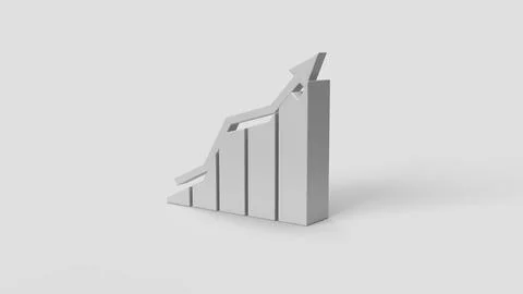 Simple white 3d graphic on white backdrop Illustrazione stock