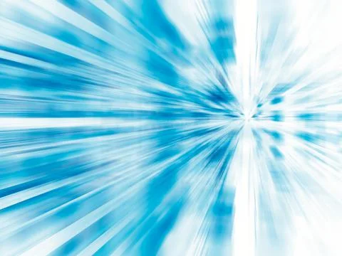 Simple white and blue background with motion blur effect- 3d illustration Stock Illustration