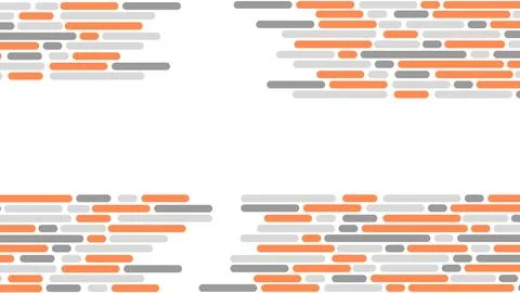 Simple white background with orange and gray stripes Stock Illustration