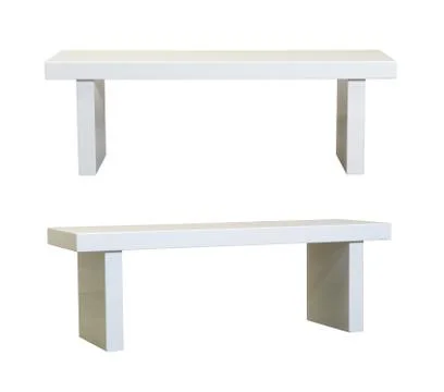 Simple White bench Stock Photos