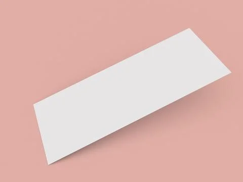 Simple white blank card on a soft pink background suitable for invitations .. Stock Illustration