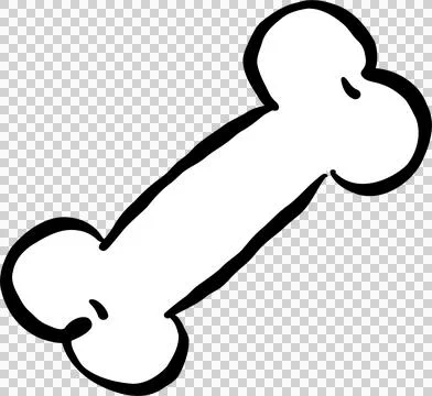 Simple White Bone Icon Outline Illustrazione stock